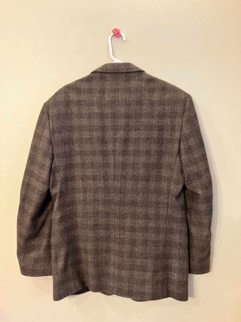 Henry Grethel Men's Brown Gray 59% Wool Textured Blazer Size: 40